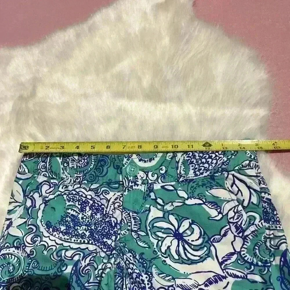 Lilly Pulitzer Womens Shorts Callahan Seafoam Montauk Chino Beach 29” Waist - Picture 4 of 12